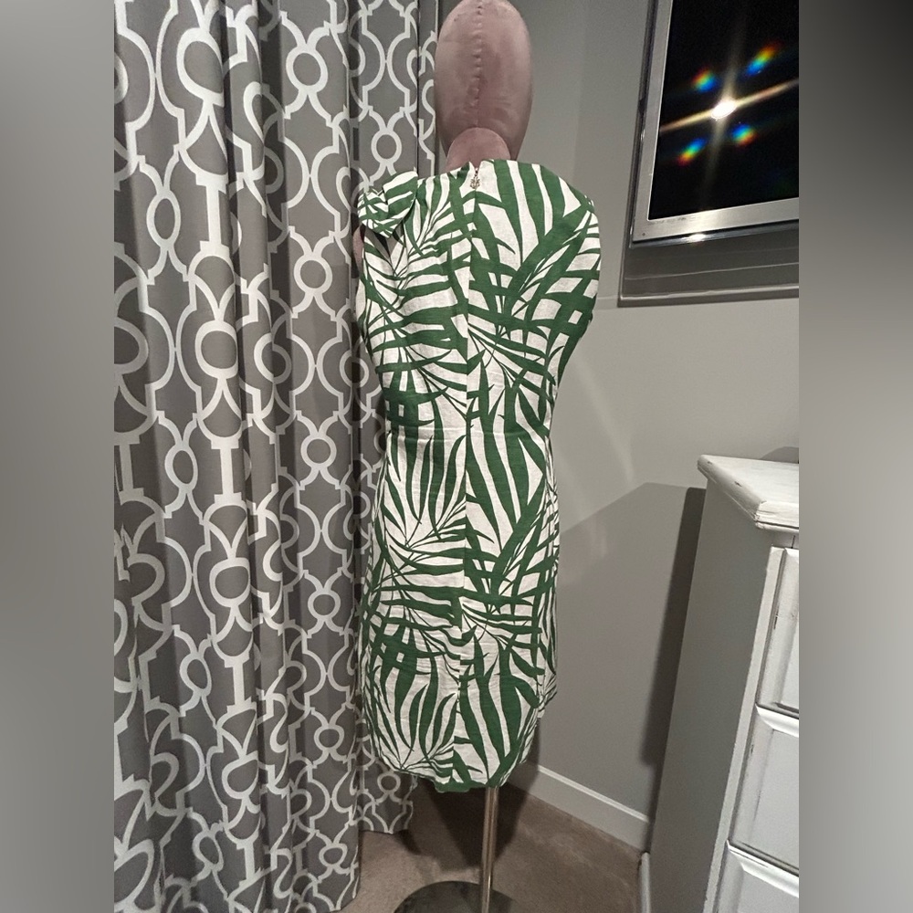 Kate Spade, Palm Frond Dress Knot Shoulder Dress, size 8 - Picture 4 of 11